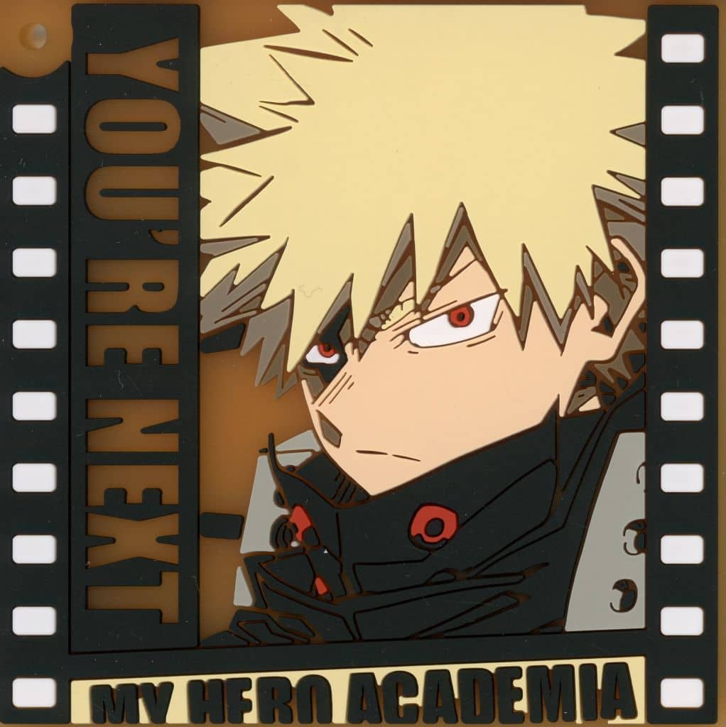 Katsuki Bakugo Rubber Coaster - My Hero Academia: You're Next Ichiban Kuji G Prize, Length Approx. 8 cm, BANDAI SPIRITS