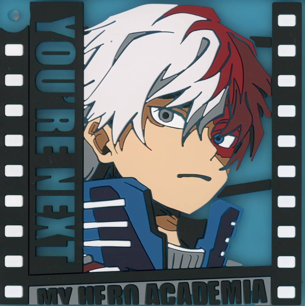 Shoto Todoroki Rubber Coaster from My Hero Academia: You're Next Ichiban Kuji G Prize, Length Approx. 8 cm, BANDAI SPIRITS