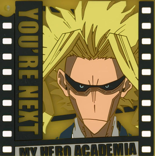 All Might Rubber Coaster from My Hero Academia: You're Next Ichiban Kuji G Prize, Length Approx. 8 cm, BANDAI SPIRITS