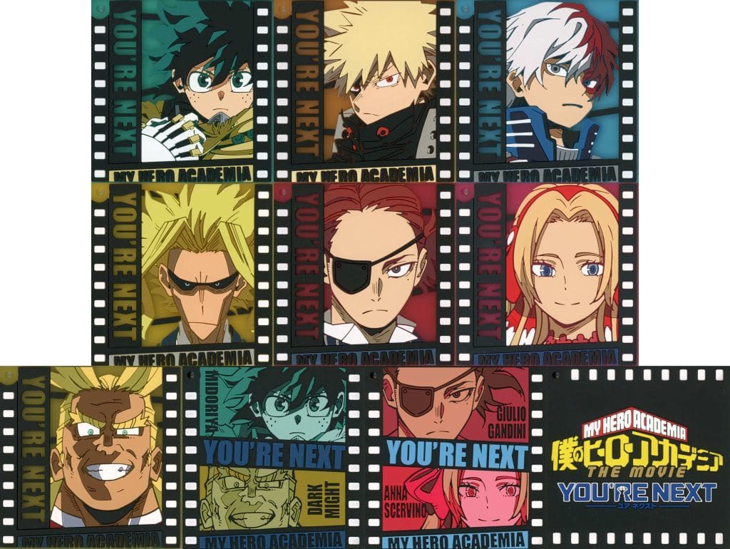 My Hero Academia: You're Next G Prize Rubber Coaster Complete 10-Piece Set by BANDAI SPIRITS