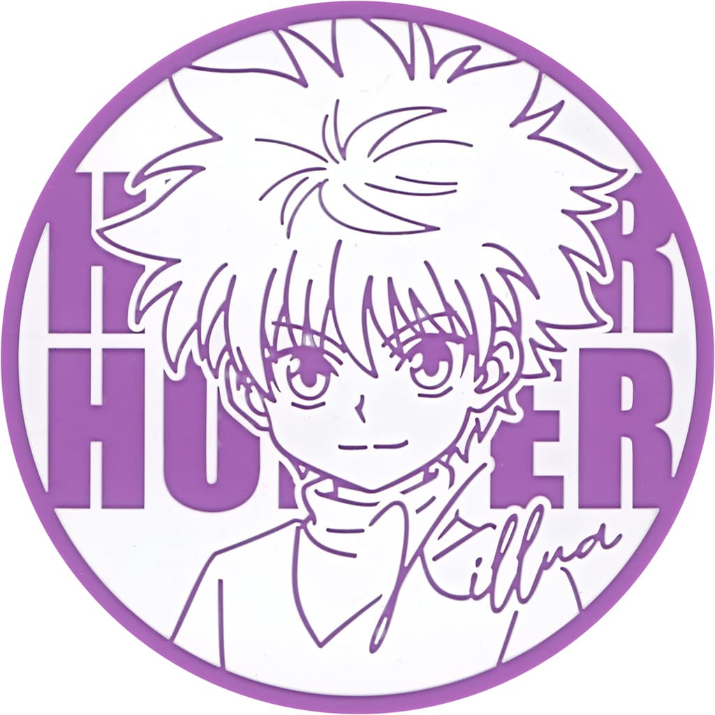 Killua Zoldyck HUNTER×HUNTER Big Rubber Coaster by Bandai, Approx. 9 cm
