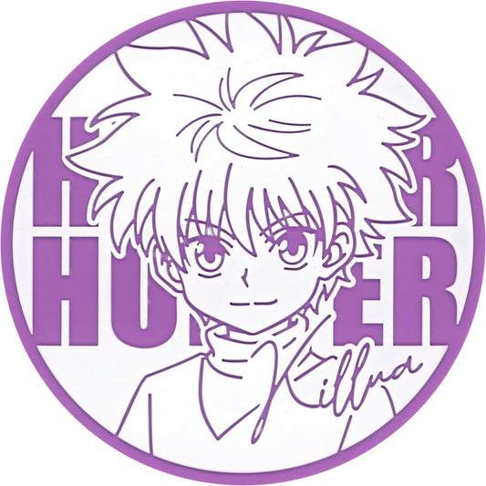 Killua Zoldyck HUNTER×HUNTER Big Rubber Coaster by Bandai, Approx. 9 cm