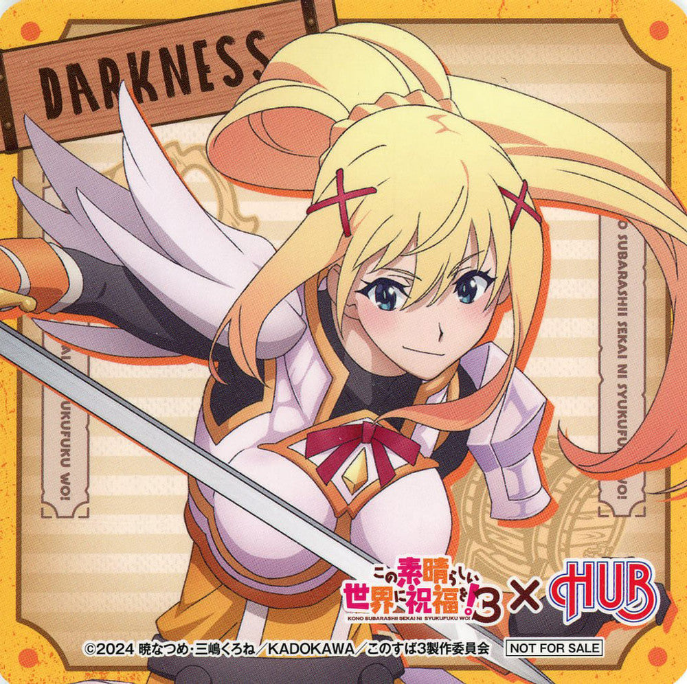 Darkness Original Coaster – KonoSuba 3 × HUB Bonus