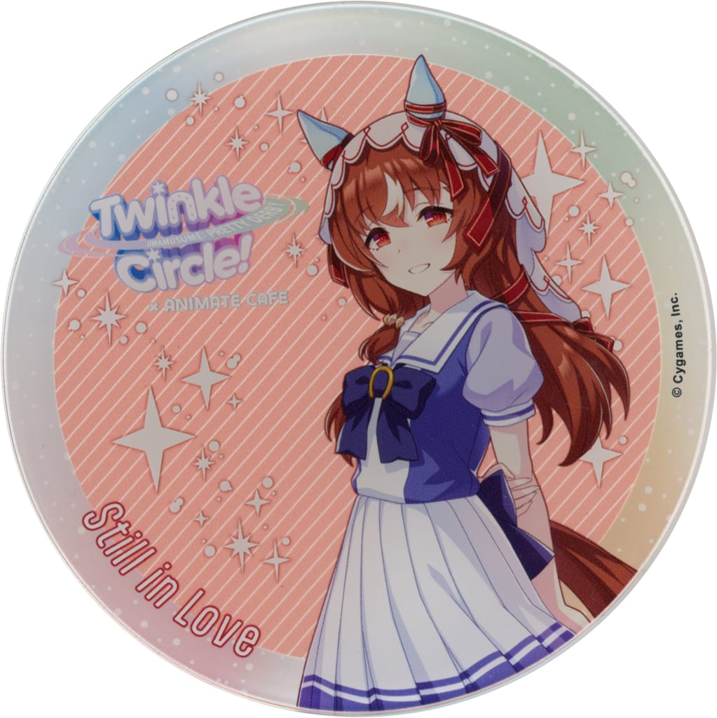 Still in Love Trading Acrylic Coaster - Umamusume Pretty Derby Twinkle Circle! animatecafe (INTEX Osaka Cafe Paid Bonus) Cygames (Approx. 9cm, Pre-owned)