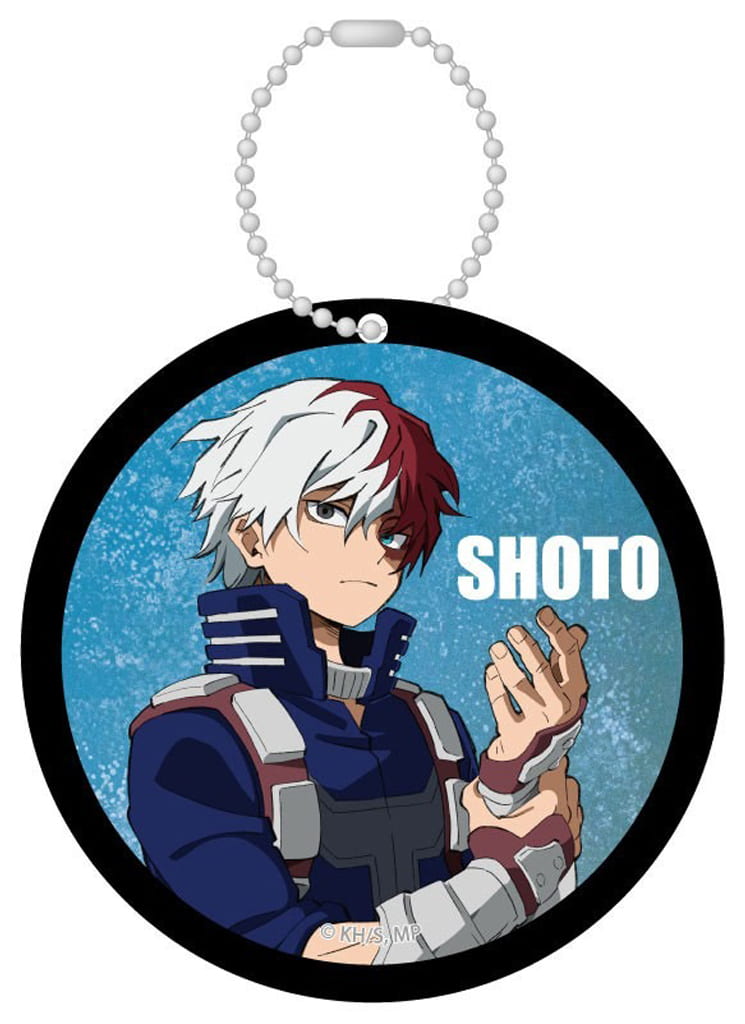 Shoto Todoroki Rubber Coaster and Keychain from My Hero Academia, Approx. 95 x 4 mm