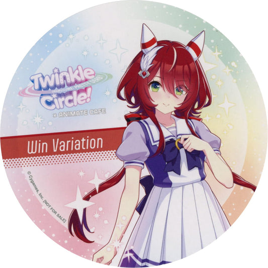 Win Variation Random Coaster - Umamusume Pretty Derby Twinkle Circle! Animate Cafe (Makuhari Messe) Cafe Bonus, Approx. 90mm, Pre-owned