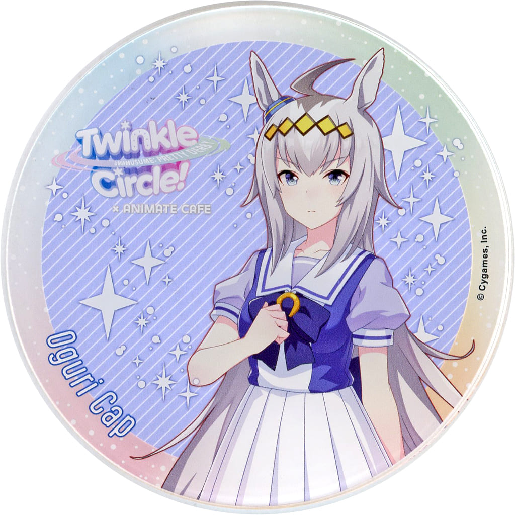 Oguri Cap Trading Acrylic Coaster - Umamusume Pretty Derby Twinkle Circle! animatecafe Pop-Up in Marine Messe Fukuoka (Animate Paid Drink Bonus, ~9cm, Pre-owned)