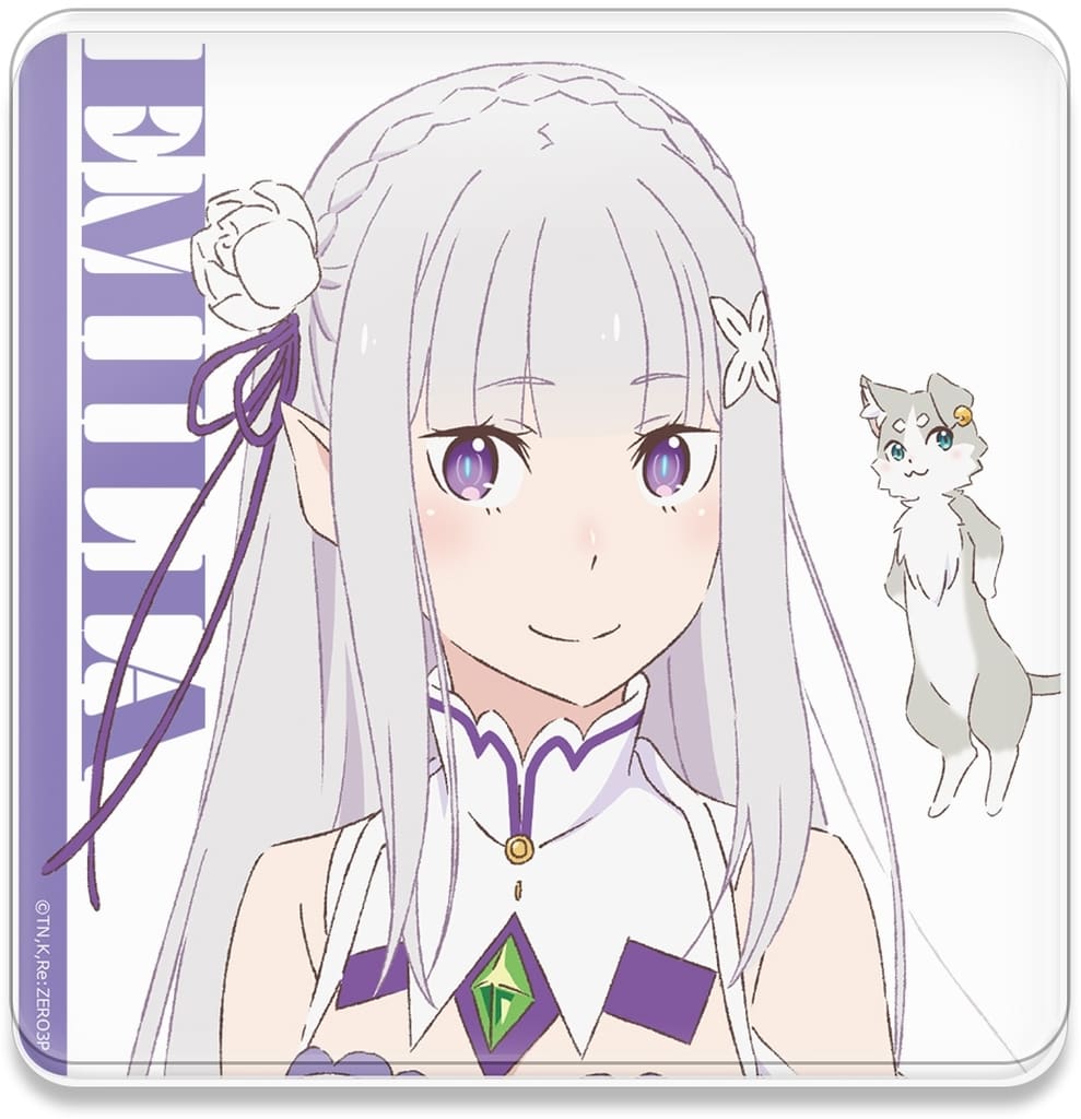 Emilia & Puck Acrylic Coaster Re:ZERO