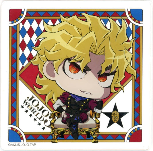 Dio Brando Acrylic Coaster - JoJo's Bizarre Adventure JOJO WORLD 3 Promo Drink Bonus (Approx. 90 x 90 mm)