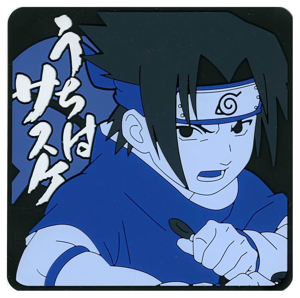 Sasuke Uchiha Rubber Coaster from Naruto: Chunin Exam Arc Ichiban Kuji Prize J, BANDAI SPIRITS