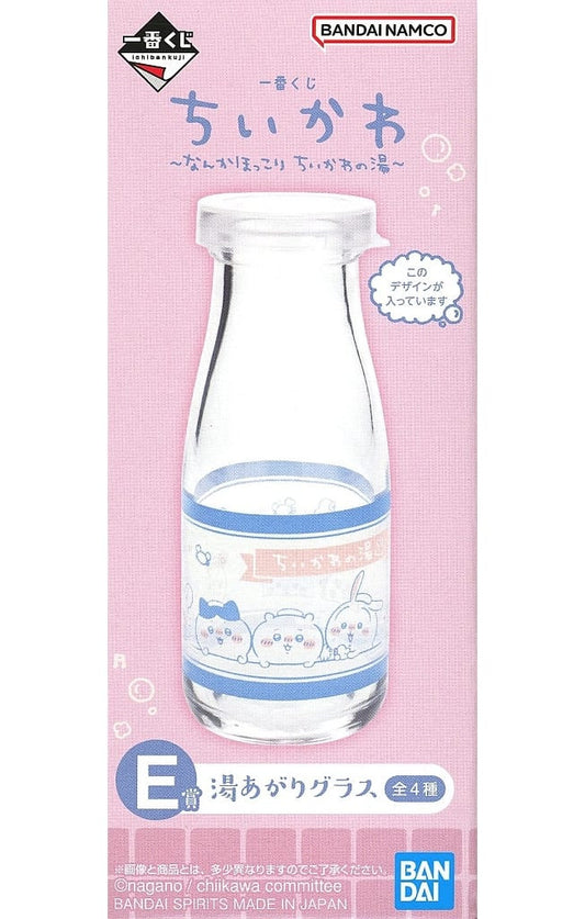 Chiikawa, Hachiware & Usagi Milk Bottle After-Bath Glass