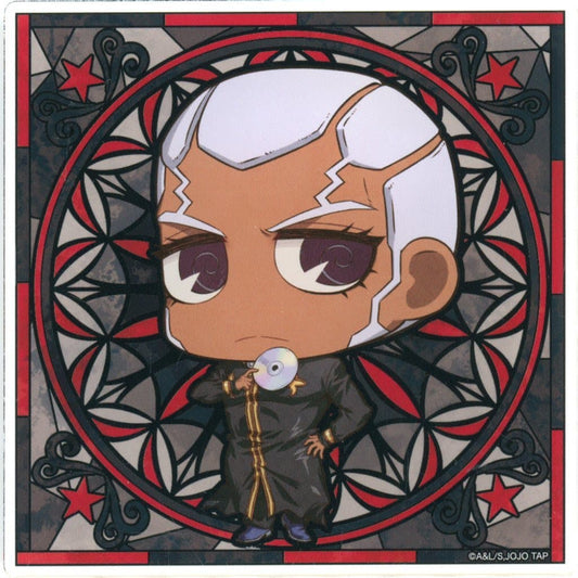 Enrico Pucci Acrylic Coaster - JoJo's Bizarre Adventure THE★JOJO WORLD IGGY CAFE Drink Menu Bonus (Approx. 90 mm)