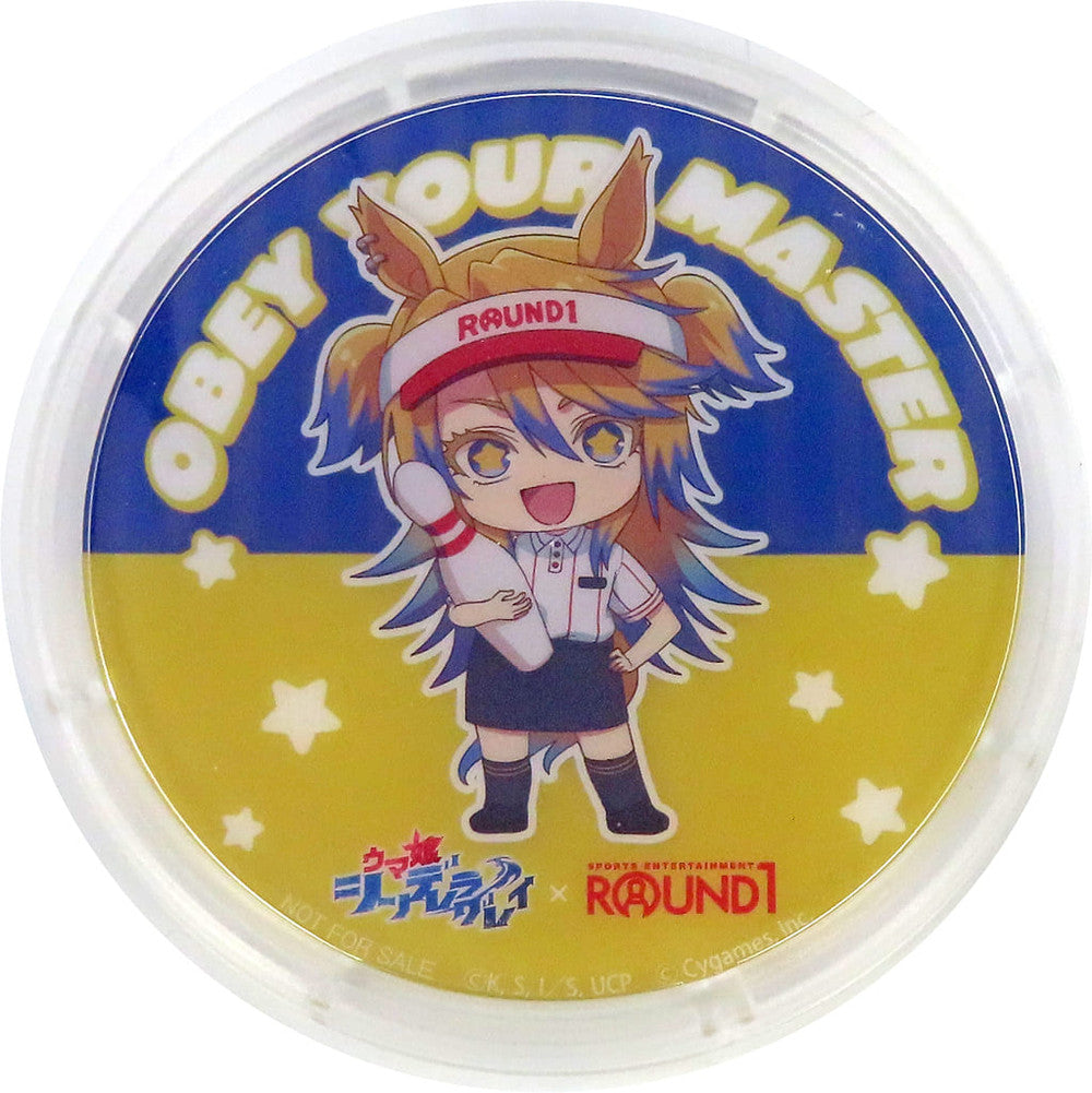 Obey Your Master Acrylic Coaster - Umamusume: Cinderella Gray × ROUND1 Collaboration (Late-Run Bonus, Pre-owned) — Chugai Kogyo