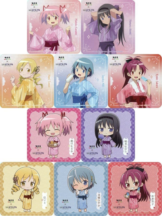 Puella Magi Madoka Magica Coaster Full 10-Piece Set - RAKU SPA Collaboration Promo (Approx. 90 x 90 mm) - GK Marketing
