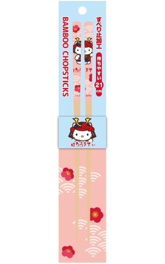 Hello Kitty Sanrio Shogun Series Bamboo Chopsticks approx. 21 cm