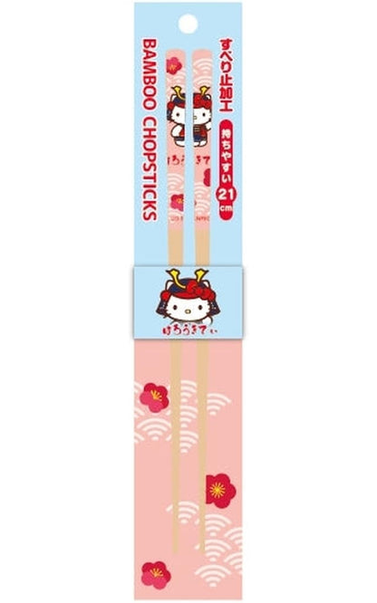 Hello Kitty Sanrio Shogun Series Bamboo Chopsticks approx. 21 cm