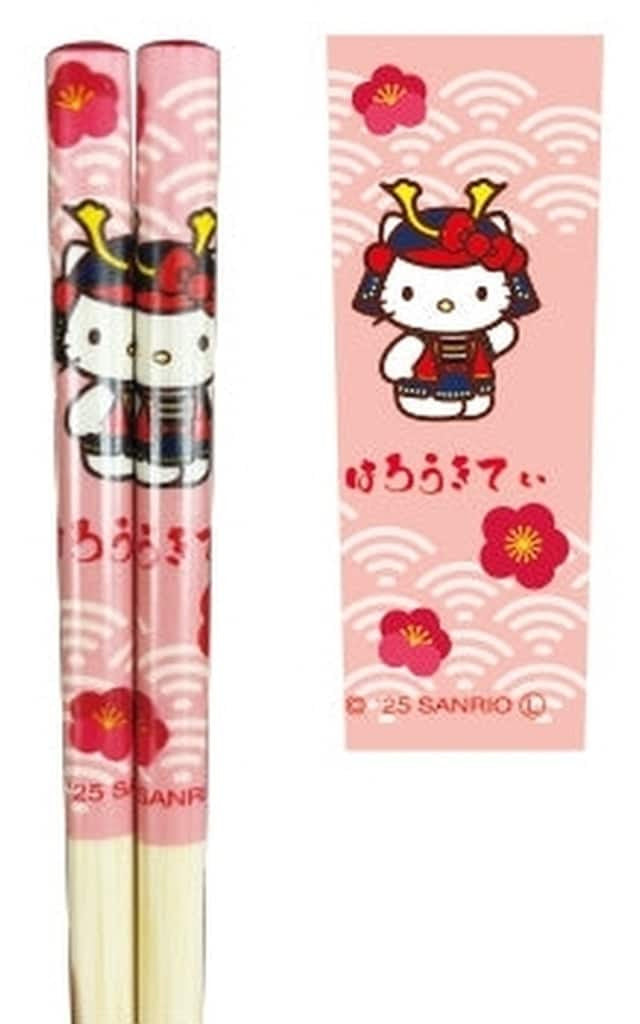 Hello Kitty Sanrio Shogun Series Bamboo Chopsticks approx. 21 cm