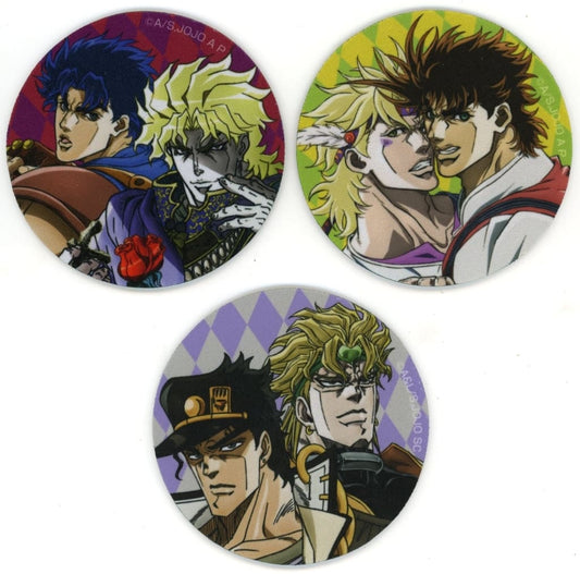 JoJo's Bizarre Adventure Parts 1–3 Rubber Coaster Set, C91 Comic Market 91 Goods by Medicos Entertainment, 3-Piece Set