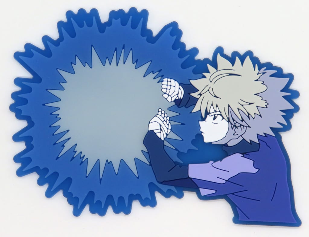 Killua Zoldyck Rubber Coaster from Hunter x Hunter Zoldyck Family Ichiban Kuji H Prize by BANDAI SPIRITS, Approx. 6 cm