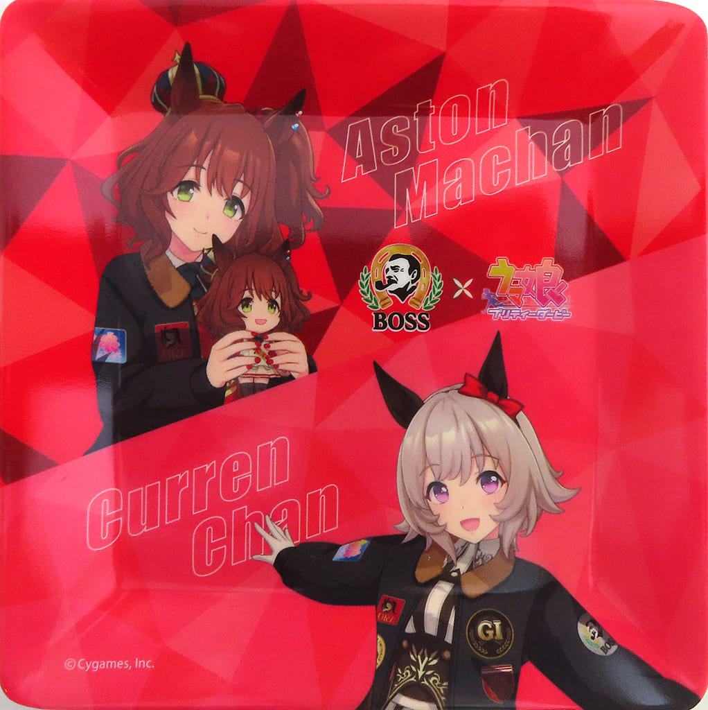 Aston Machan & Curren Chan Original Plate - Umamusume Pretty Derby × Suntory BOSS Promotional Plate (13cm) Pre-owned