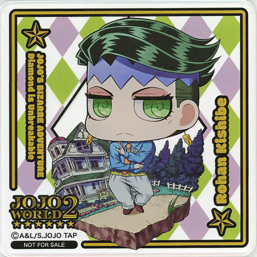 Rohan Kishibe Acrylic Coaster - JoJo's Bizarre Adventure JOJO WORLD2 Drink Menu Bonus (Approx. 9 x 9 cm)