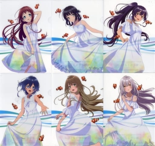 A4 Clear File Set of 6 - P.A.Works Collab Exhibition (Nagi no Asukara / Iroduku / Aquatope)