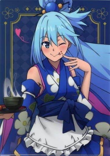 Aqua A4 Clear File KonoSuba POP UP SHOP 2022