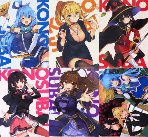 KonoSuba A4 Clear File Set, 6-Piece Set
