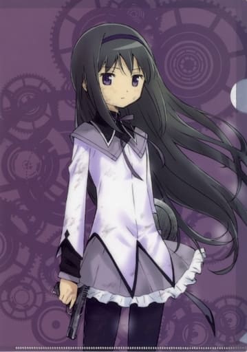 Homura Akemi (Cover Illustration) A4 Clear File - Puella Magi Madoka Magica Anime Mook Homura Magica × Pia Aniplex Online Bonus (Pre-owned)