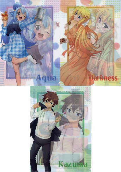 KonoSuba 3 FamilyMart Limited Original Clear File Set of 3