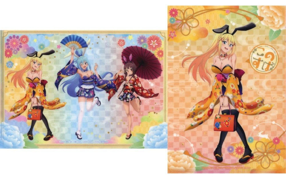KonoSuba 3 Japanese Bunny A4 Clear File Set, 2-Piece