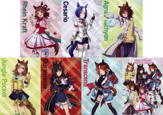 Umamusume Pretty Derby × Lawson Original A4 Clear File Set (7 Pieces) - Lawson Promotion, A4 Size, Used