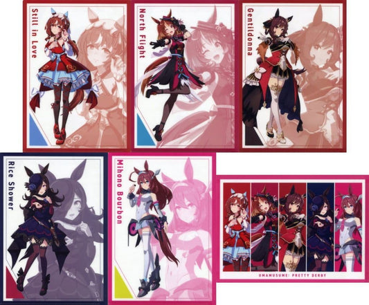 Full 6-Character Umamusume Pretty Derby A4 Clear File Set - FamilyMart Promotional Chocolate Bonus (A4 Size)