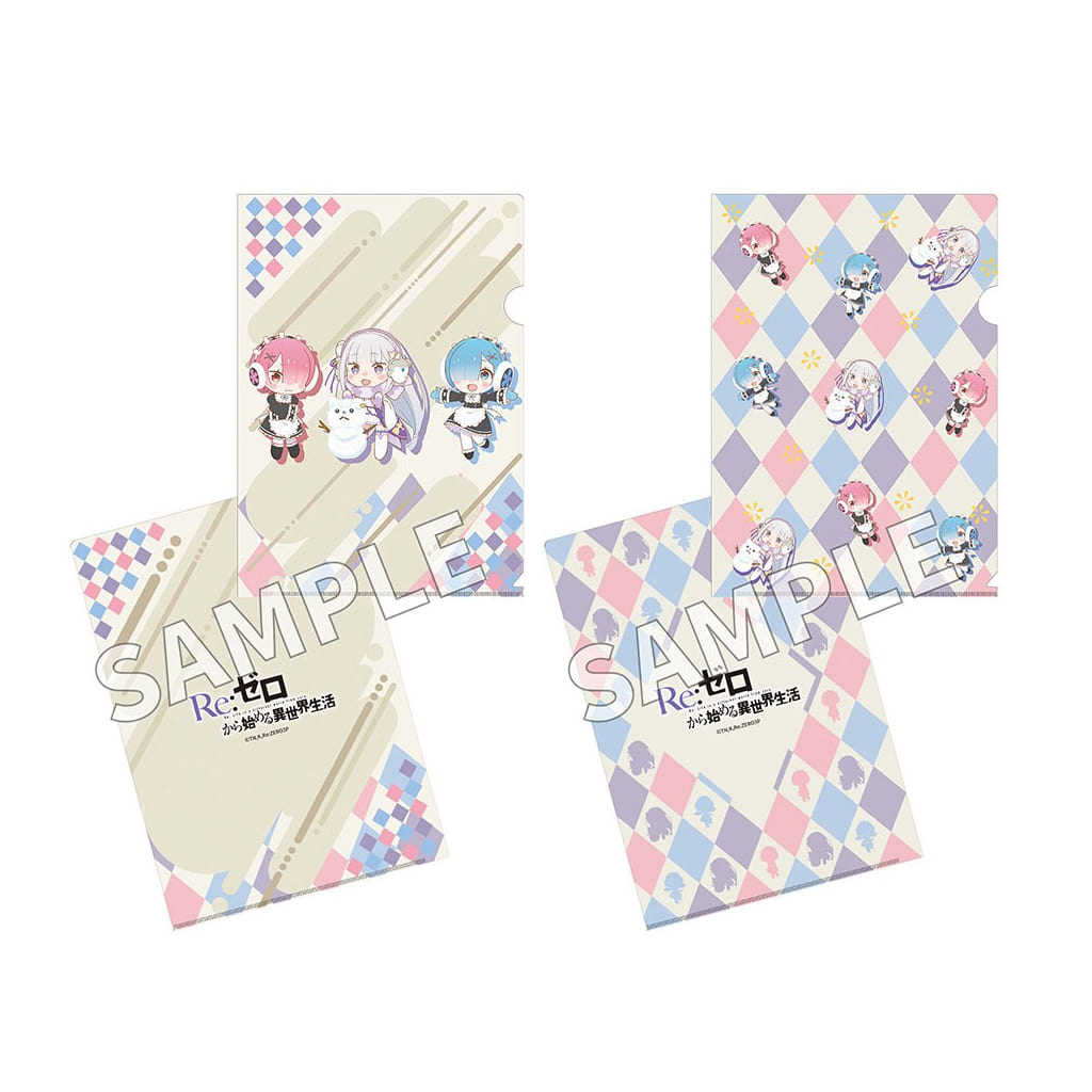 Re:ZERO Winter Ver. Emilia, Ram & Rem A4 Clear File Set