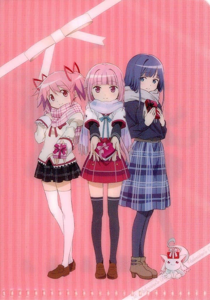 Rin Shima Clear File Set - Puella Magi Madoka Magica Kirin Valentine Campaign Part.2 Promotional Bonus (A4/A7, 2pcs) Pre-owned