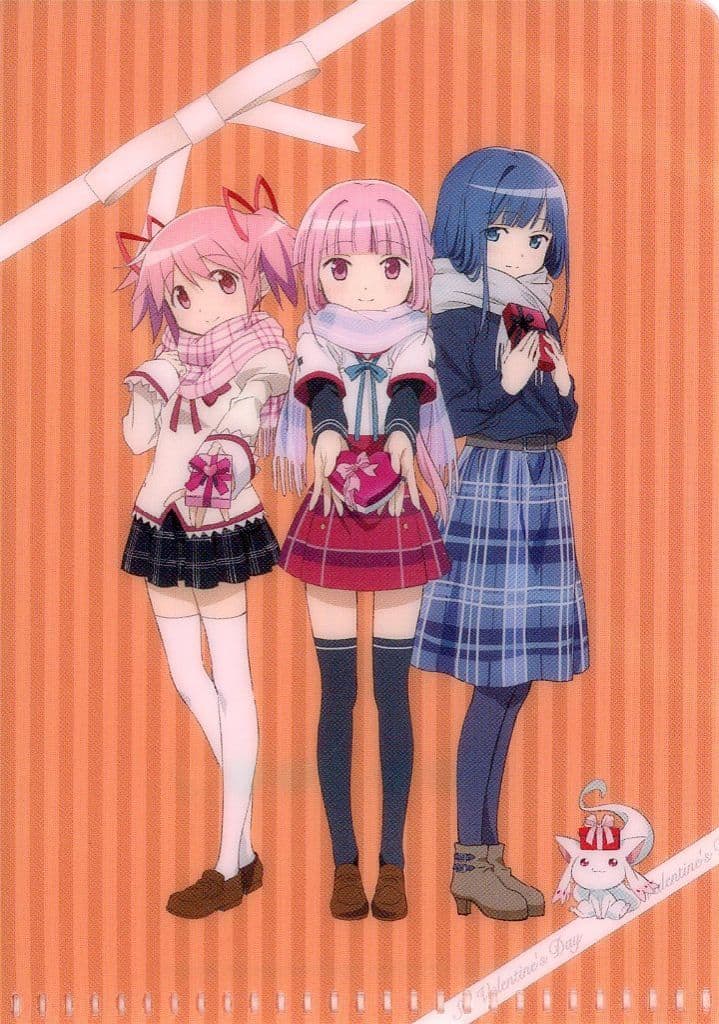 Rin Shima Clear File Set - Puella Magi Madoka Magica Valentine Campaign Bonus PART.2 (A4 & A7, 2pcs, Pre-owned, KIRIN)