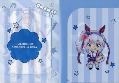 Tamamo Cross A4 W-Pocket Clear File - Umamusume: Cinderella Gray Entame Kuji Prize (Pre-owned, A4 Compatible)