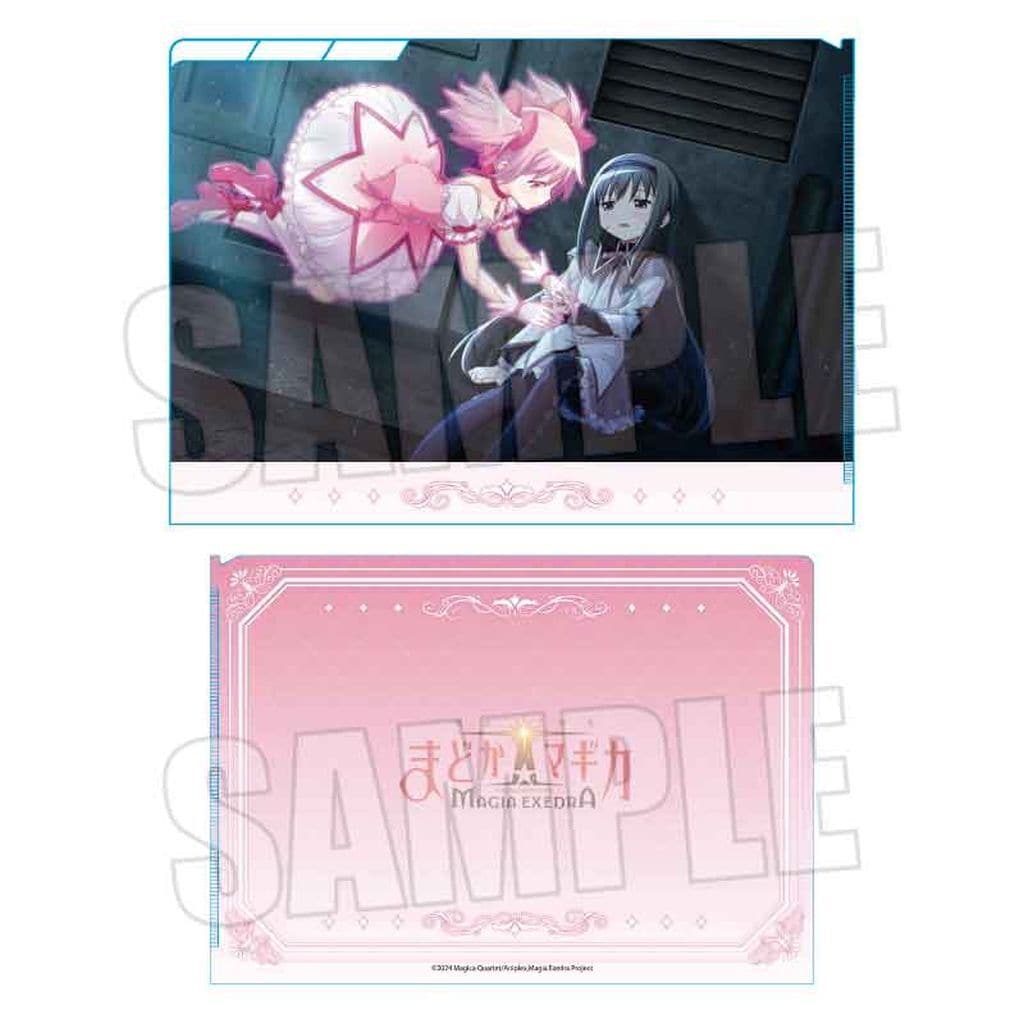 Madoka & Homura 3-Pocket Clear File - Puella Magi Madoka Magica: Magia Exedra (Bell House) Approx. 220 x 310 mm - Pre-owned