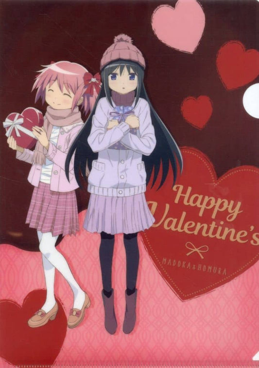 Madoka Kaname & Homura Akemi A4 Clear File - Puella Magi Madoka Magica x Morinaga Confectionery Promotional Bonus (Pre-owned)