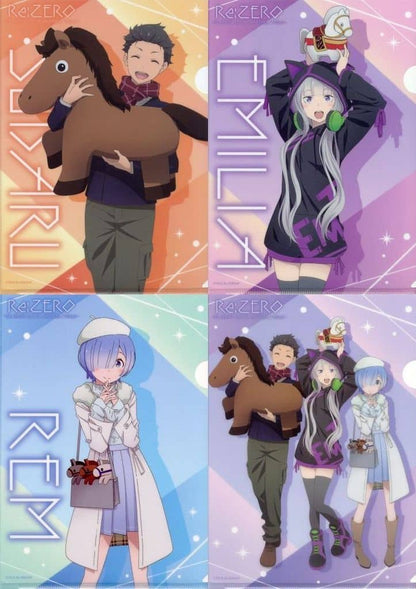 Re:ZERO x 7-Eleven A4 Clear File Complete Set of 4