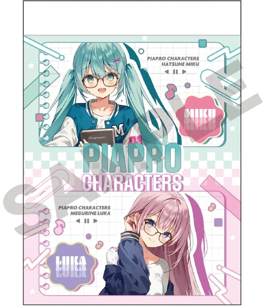 Hatsune Miku & Megurine Luka Mini Memo Glasses Style Notepad VOCALOID Crux Used