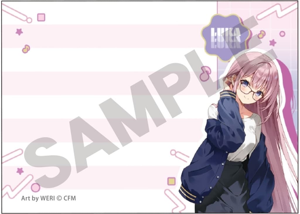 Hatsune Miku & Megurine Luka Mini Memo Glasses Style Notepad VOCALOID Crux Used