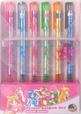 Sailor Moon Prism Gel Pen 6-Color Set - Sun-Star Stationery - Length Approx. 14.5 cm - Pre-owned