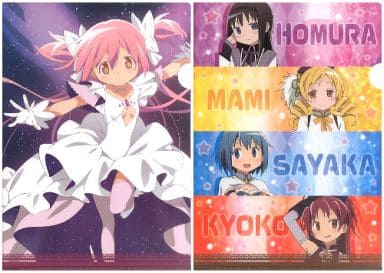 Madoka Kaname & Cast A4 Clear File Set - Puella Magi Madoka Magica Exhibition Limited Goods (Movic) - Used
