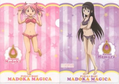 Madoka Kaname & Homura Akemi Swimsuit A4 Clear File - Puella Magi Madoka Magica Movie - Movic (Pre-owned)
