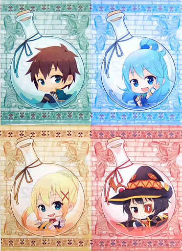 KonoSuba 2 Flask Series Lottery D Prize A4 Clear File Set (4)
