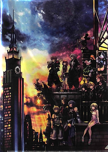 Kingdom Hearts III A4 Metallic Clear File, Group Design, Square Enix, Pre-owned