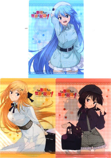 KonoSuba Aqua, Megumin & Darkness A4 Clear File 3-Piece Set