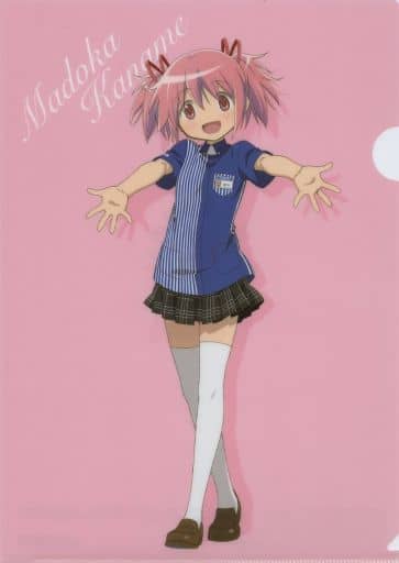Madoka Kaname A4 Clear File - Puella Magi Madoka Magica 10th Anniversary Lawson Campaign Bonus (A4 Approx. 310 x 220 mm) - Pre-owned