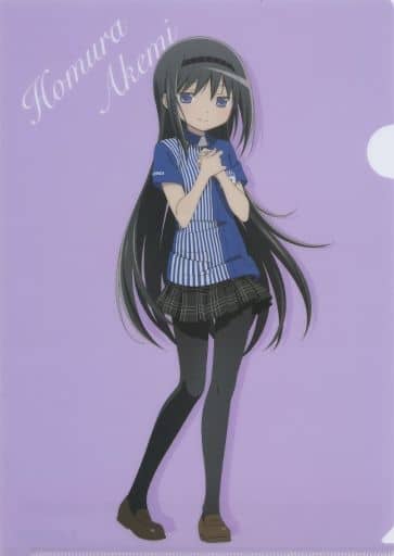 Homura Akemi A4 Clear File - Puella Magi Madoka Magica 10th Anniversary Lawson Promo (Approx. 310 x 220 mm, Pre-owned)